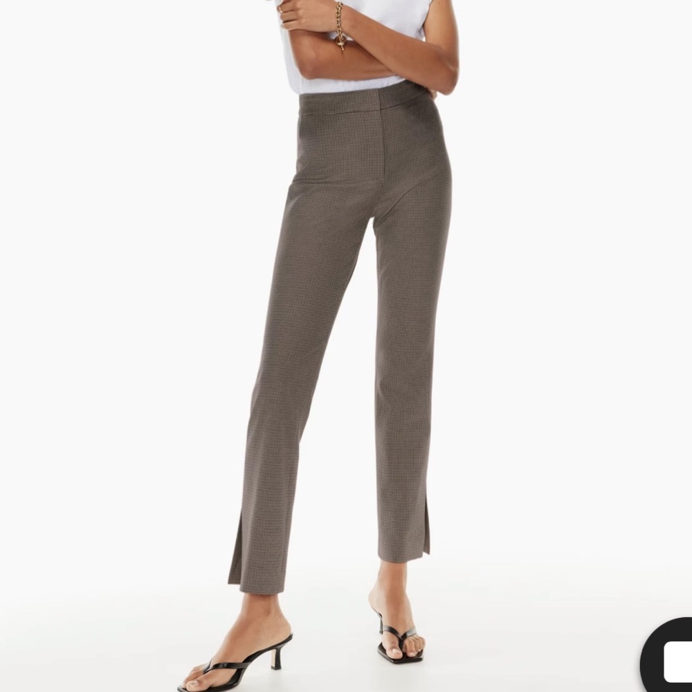 Aritzia houndstooth trousers